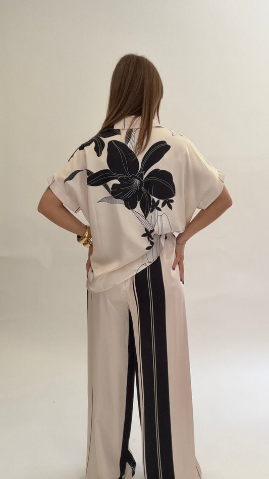 ANONYME Camicia Fiori e Righe