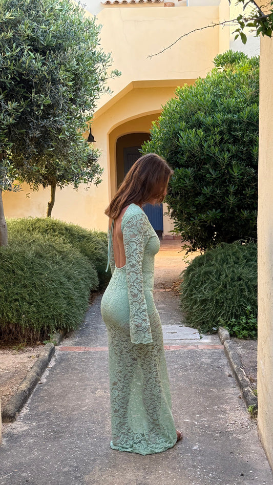 KOSTUMN1 Abito Pizzo Menta