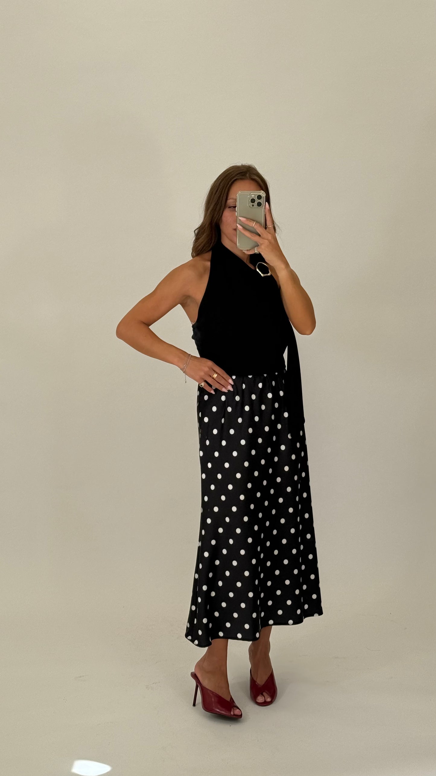 HAVEONE Gonna midi Pois