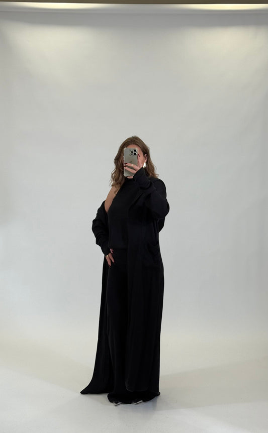 KOSTRUMN1 Cardigan Lungo Audrey Nero