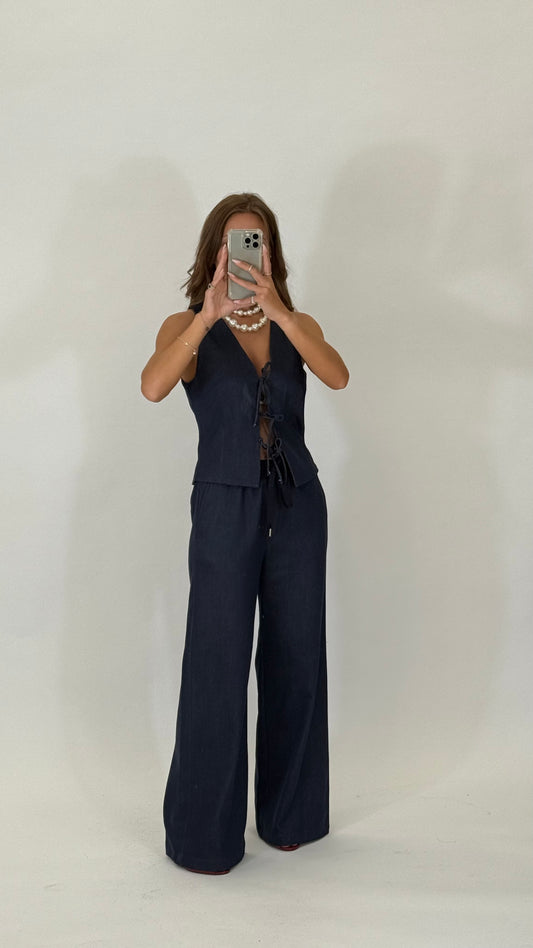 PLEASE Jeans gamba larga