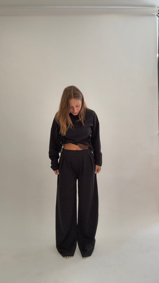 PLEASE Pantalone Tuta Bebe Nero