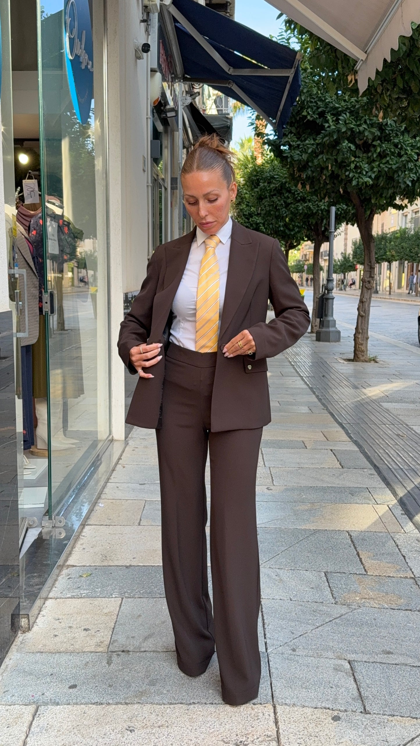 PLEASE Pantalone Marrone