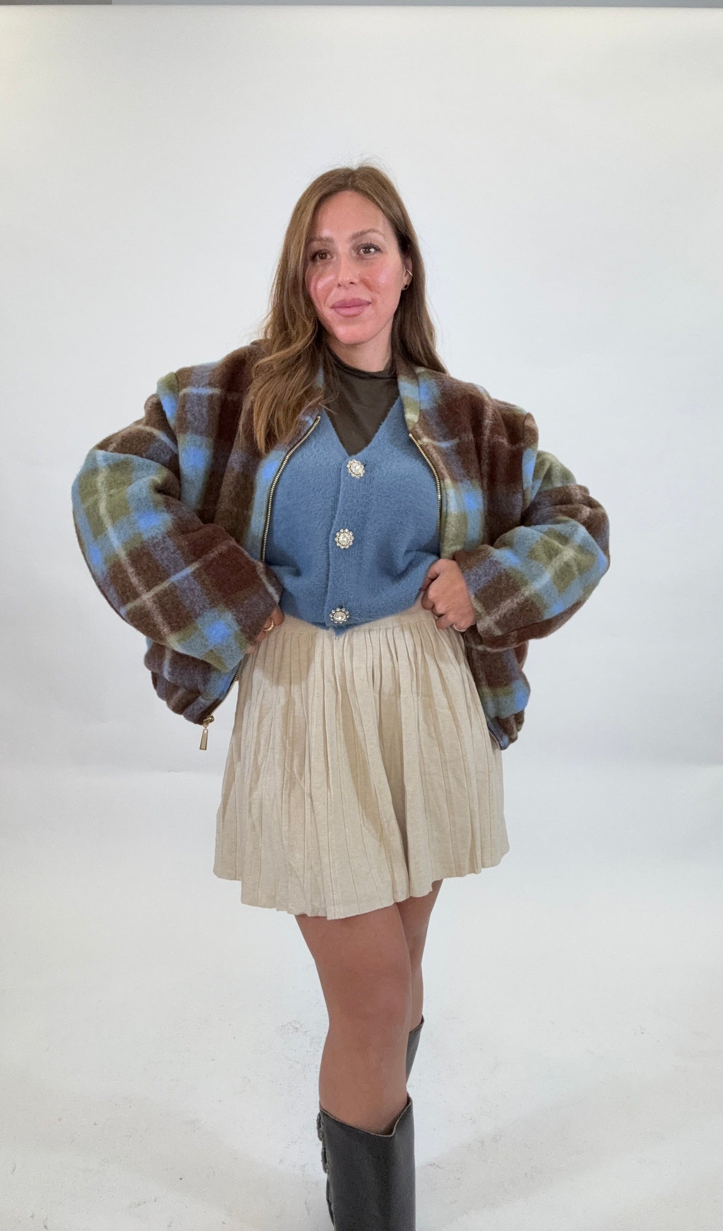 Gonnellina Plissè Crema