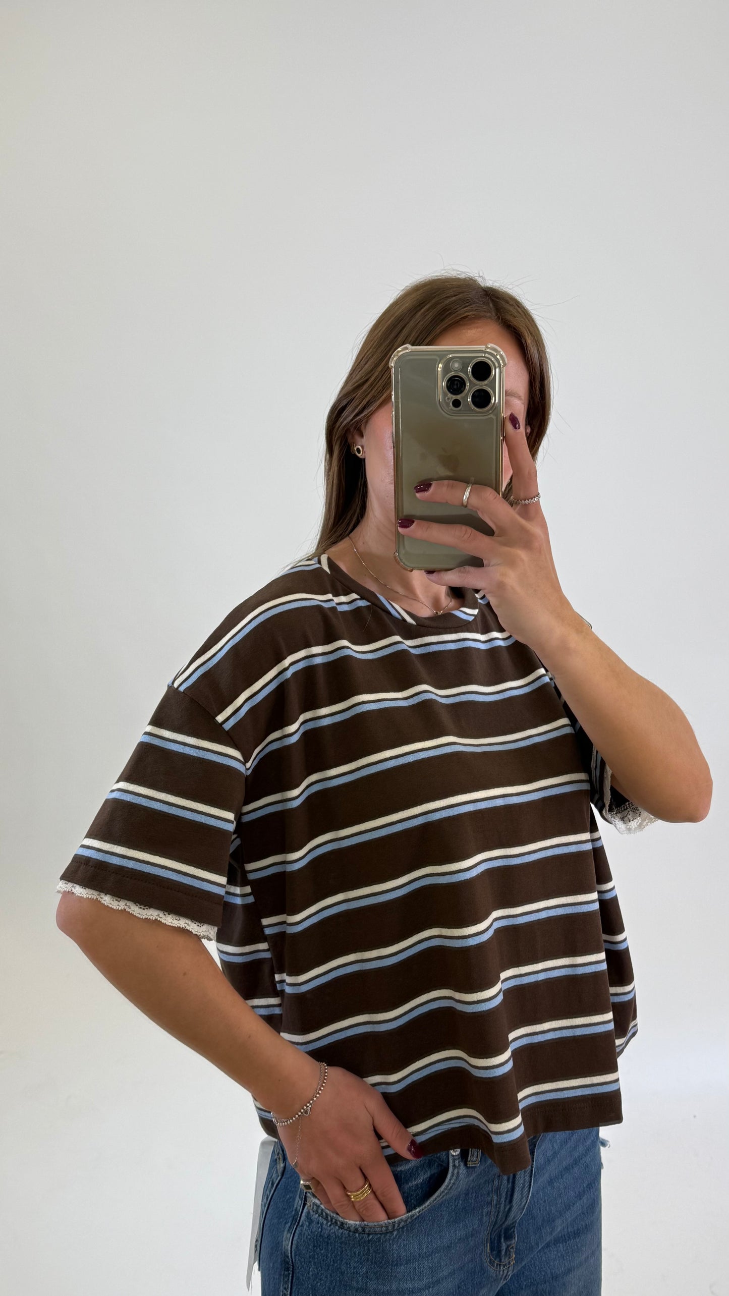 PLEASE T- shirt con ricami