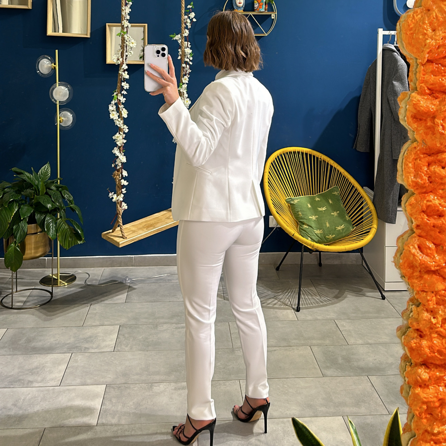 Tailleur Monopetto Bianco Made in Italy