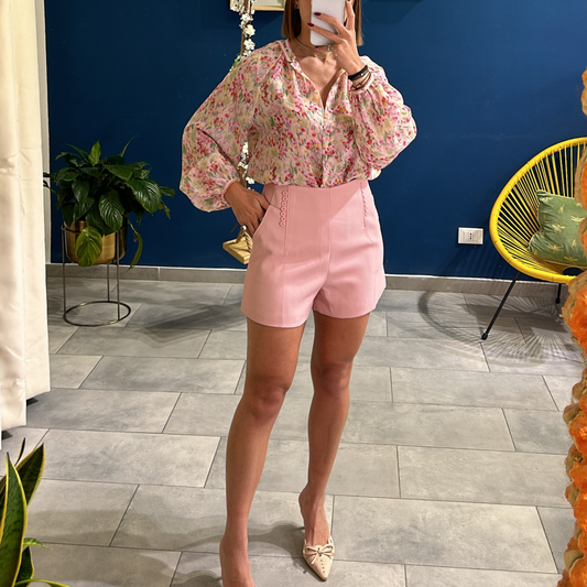 Bermuda Bottoncini Rosa