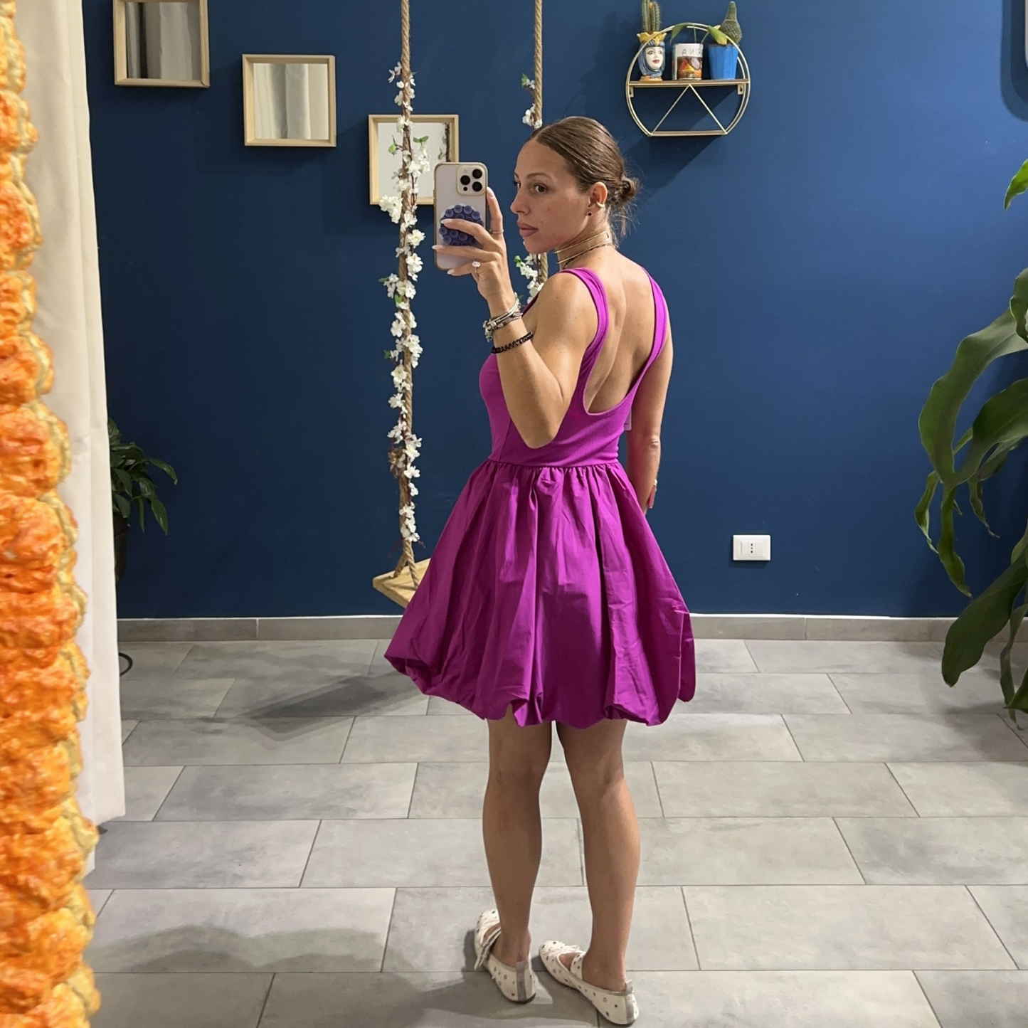 Vestito Balloon Magenta