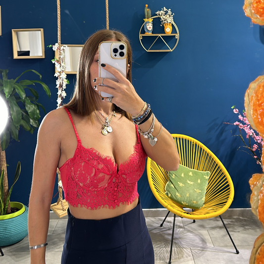 Bralette Pizzo Rossa