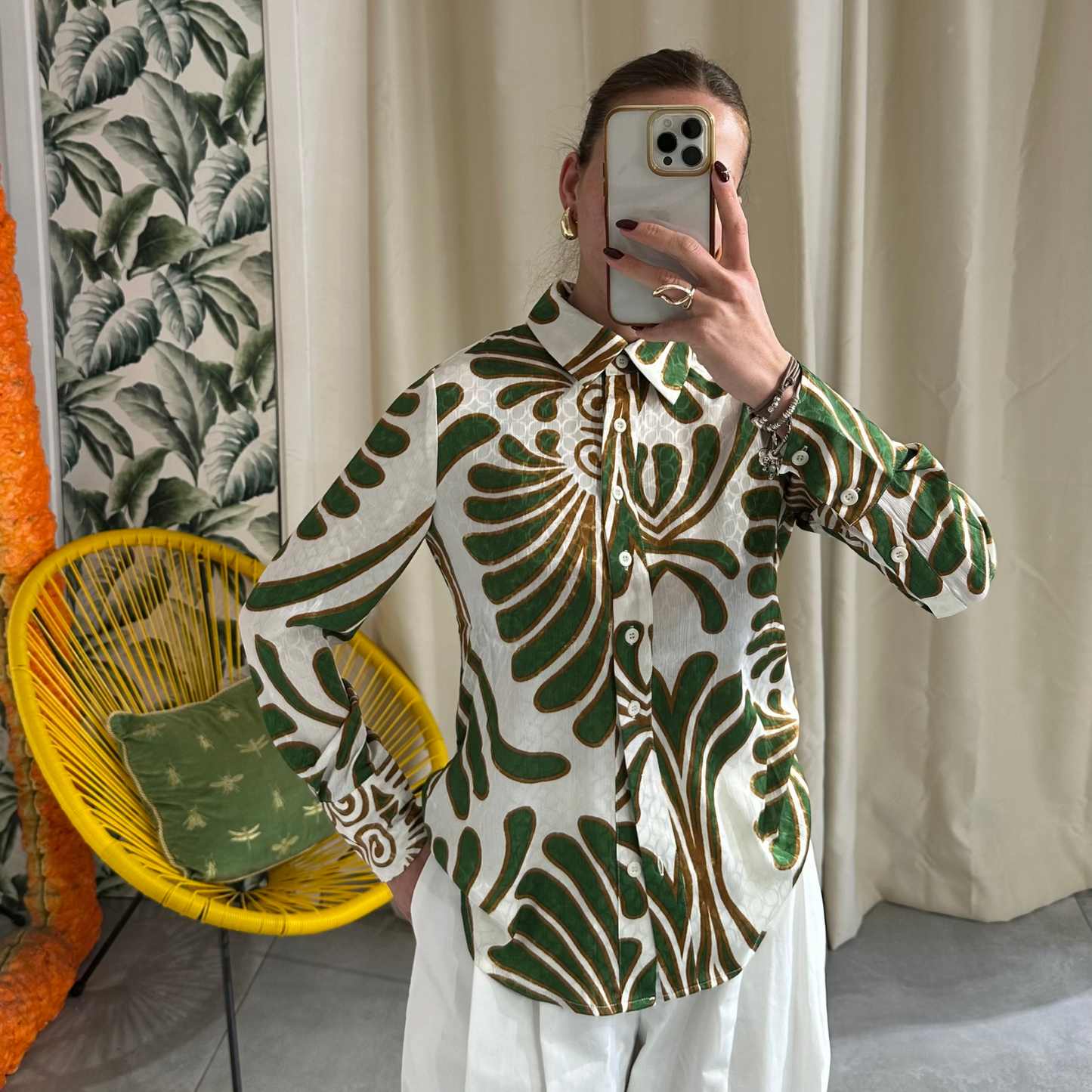 ANONYME Camicia Fantasia Verde