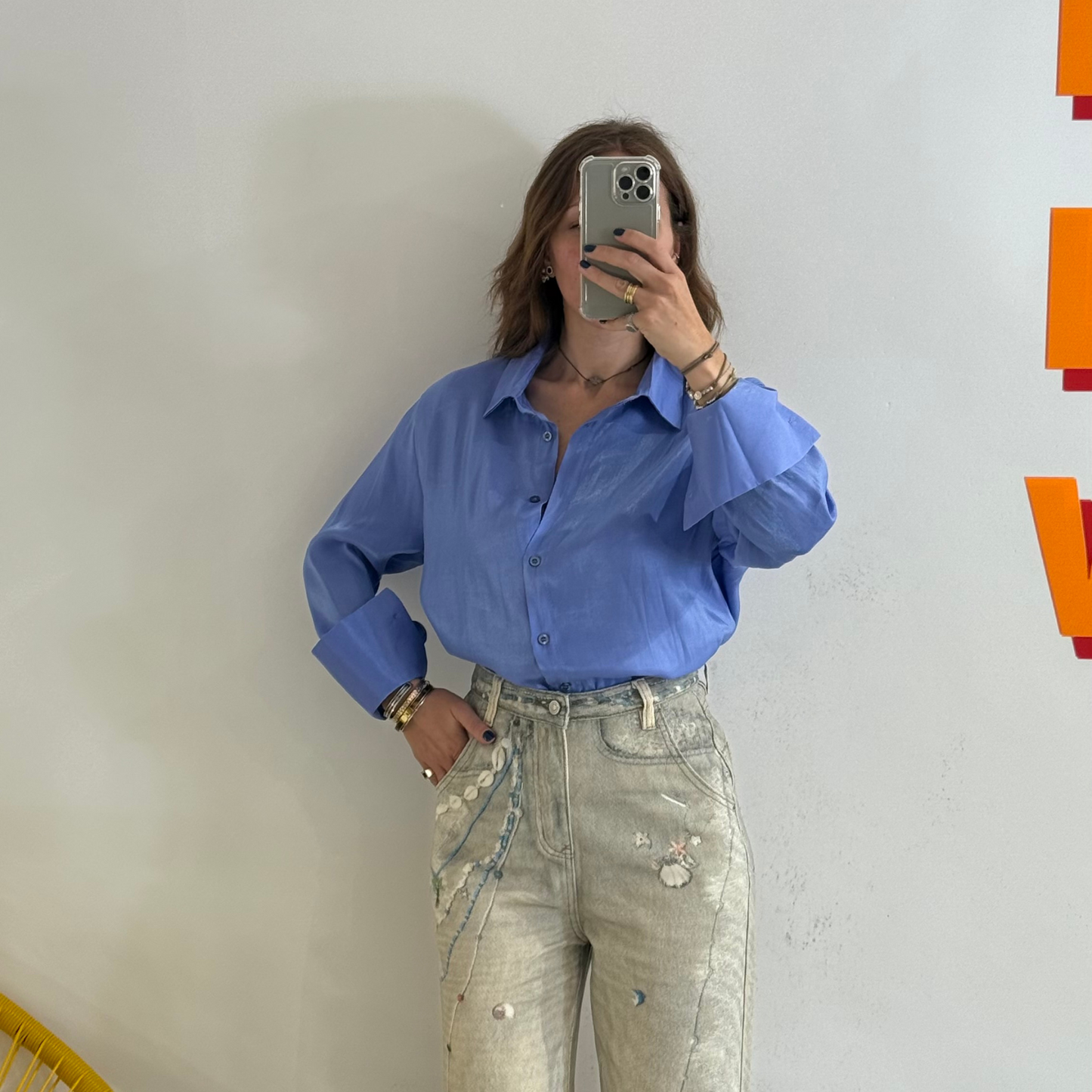 Camicia Shimmer Blu