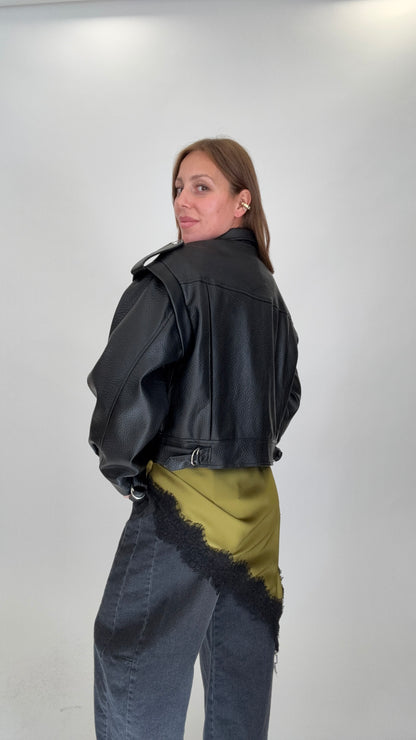 Giubbotto ecopelle Over