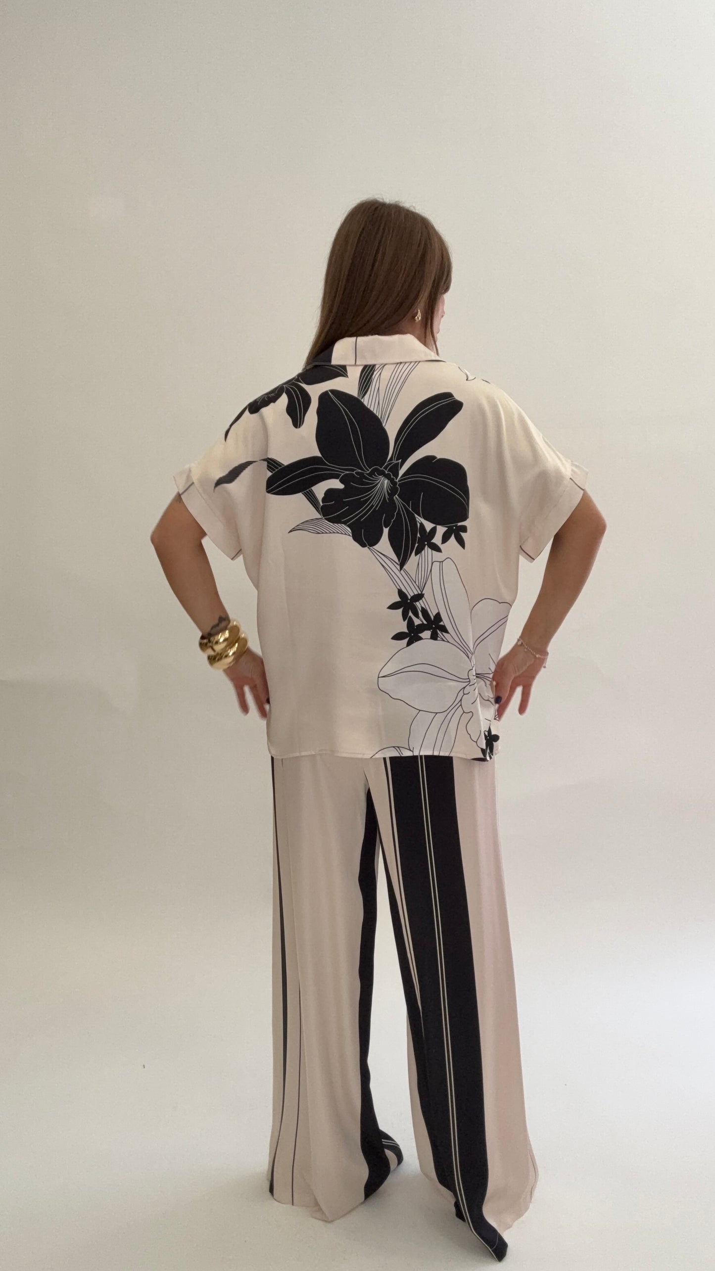 ANONYME Camicia Fiori e Righe