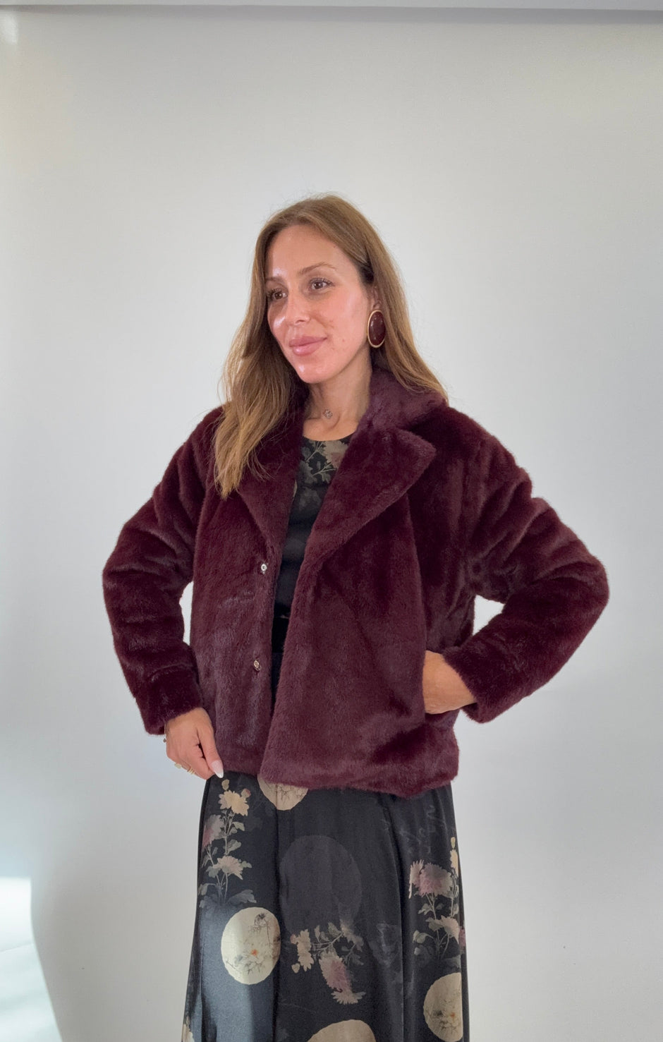 ANONYME Eco pelliccia Bordeaux