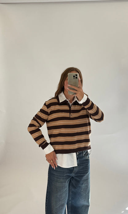 Polo in maglia Brown - Coffe