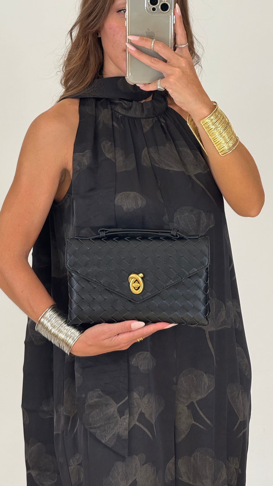 Borsa EcoPelle Knot Nera