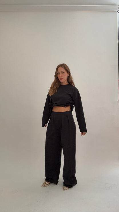 PLEASE Pantalone Tuta Bebe Nero