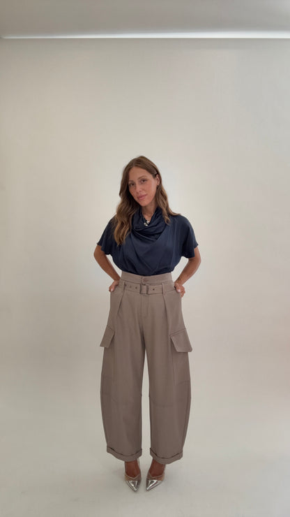 HAVEONE Pantaloni Cargo Tortora
