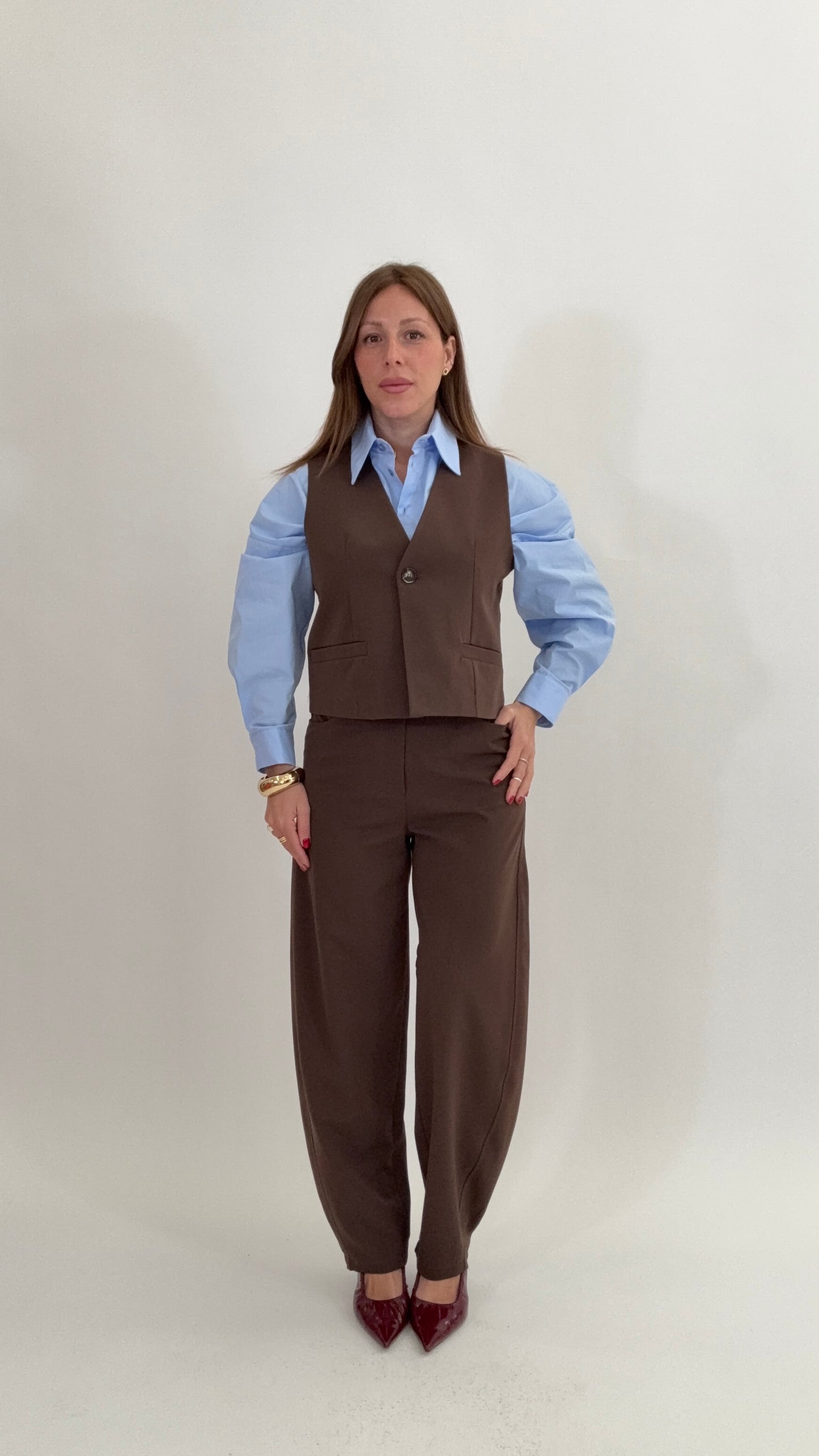 HAVEONE Set Gilet +  Pantalone Barrel Moro