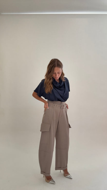 HAVEONE Pantaloni Cargo Tortora