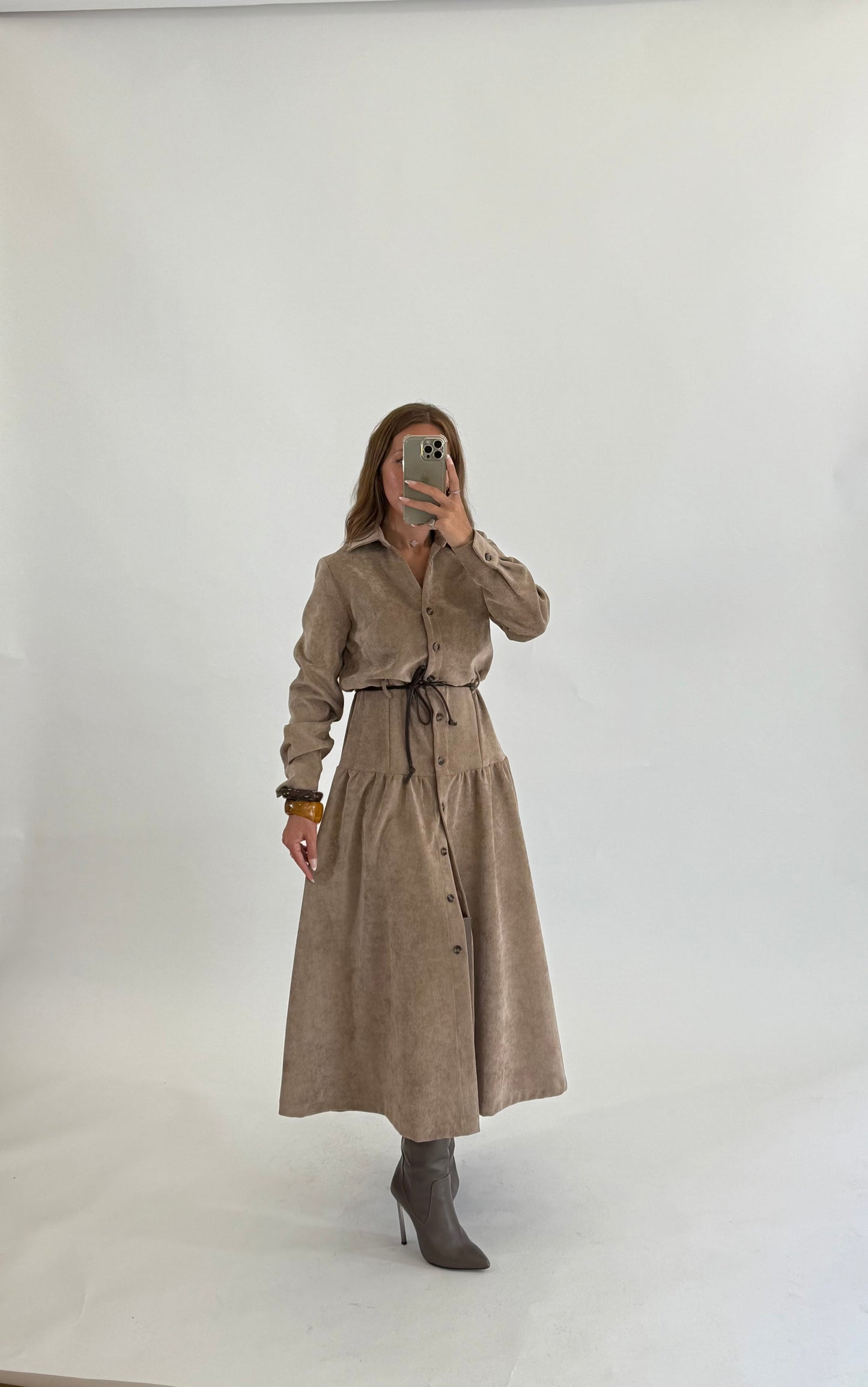 PLEASE Abito midi Velluto