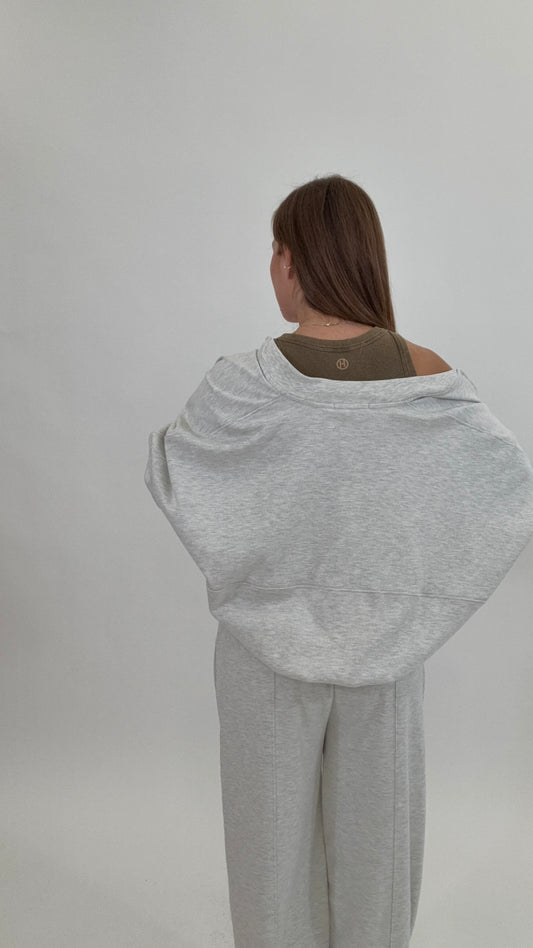 PLEASE Felpa zip Grigio Conchiglia