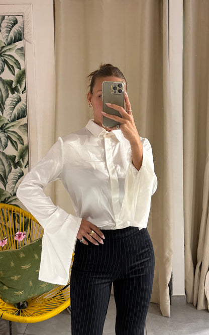 PLEASE Camicia Maniche Svasate