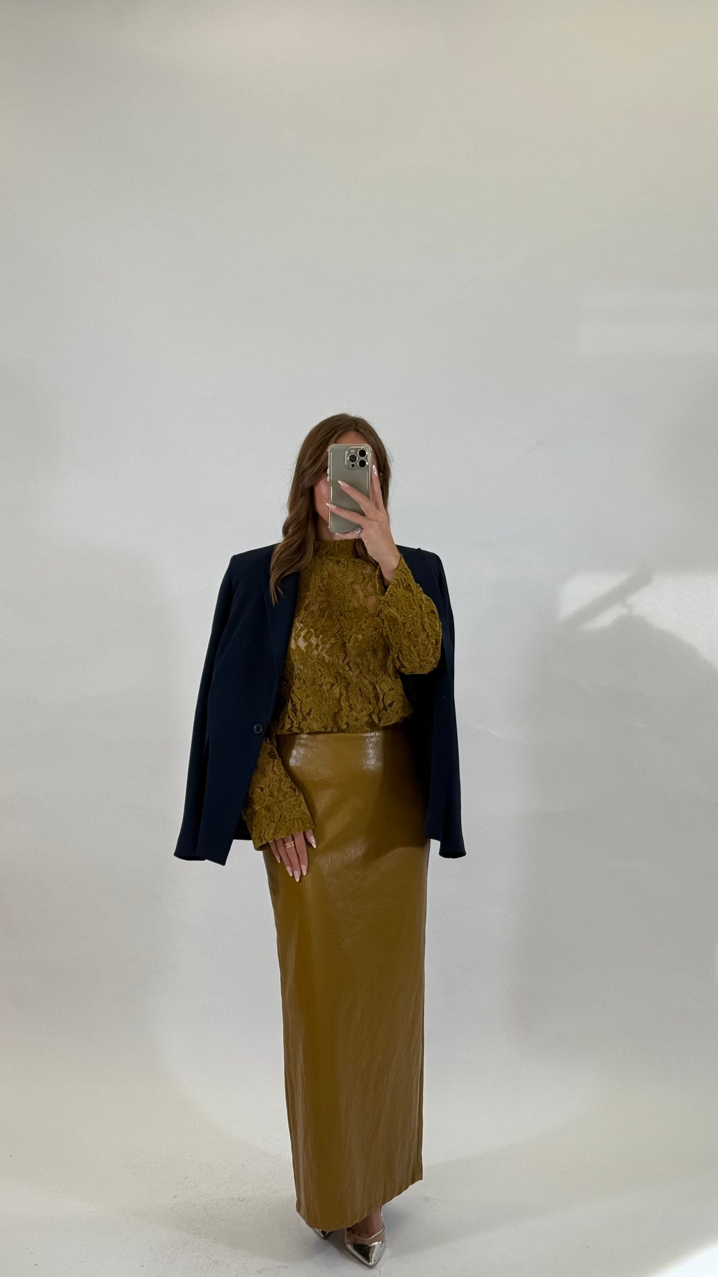 HAVEONE Maglia Pizzo e Velluto