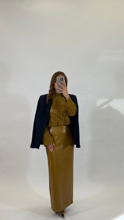 HAVEONE Maglia Pizzo e Velluto