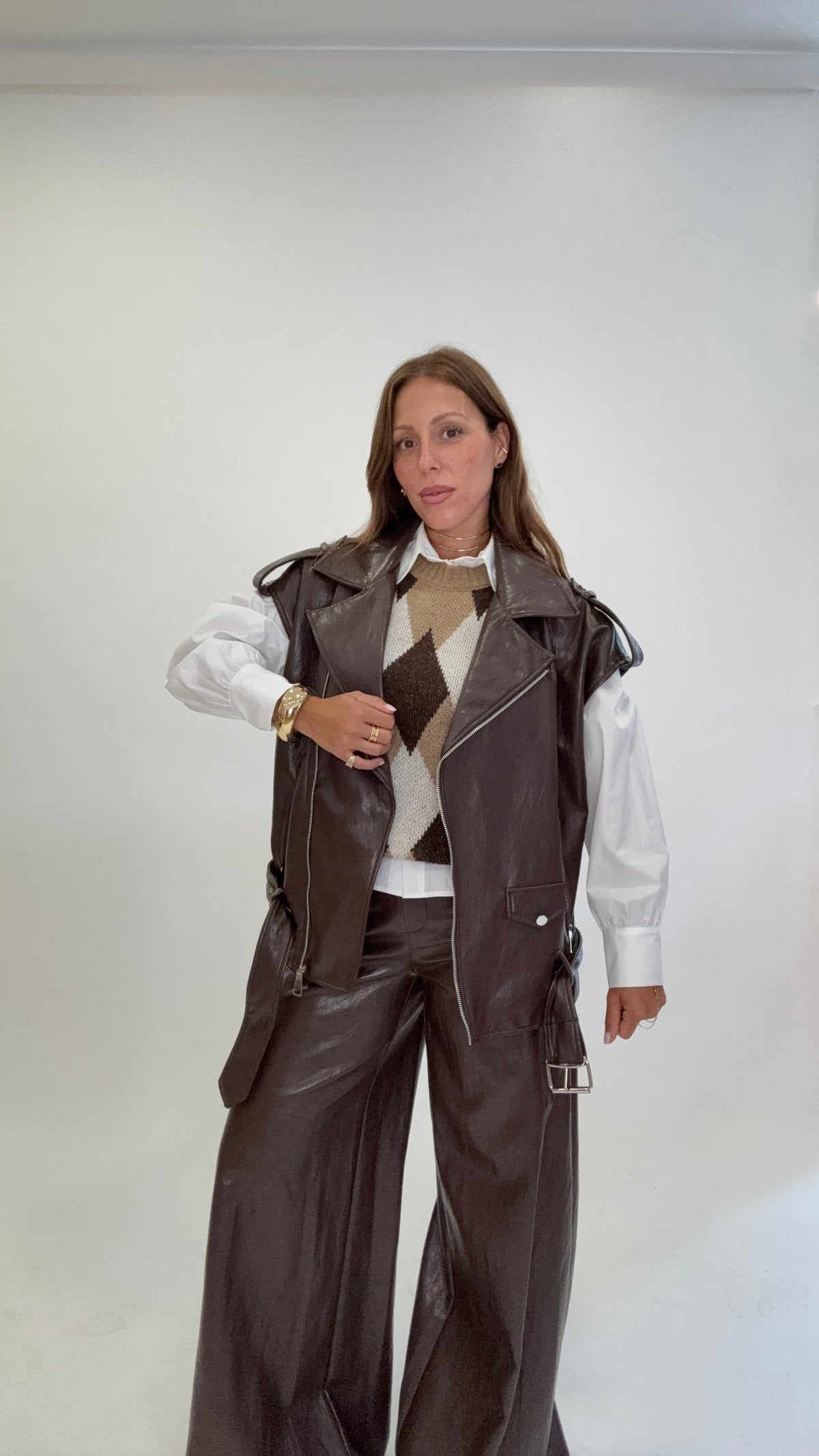 HAVEONE Gilet Nadia ecopelle Moro