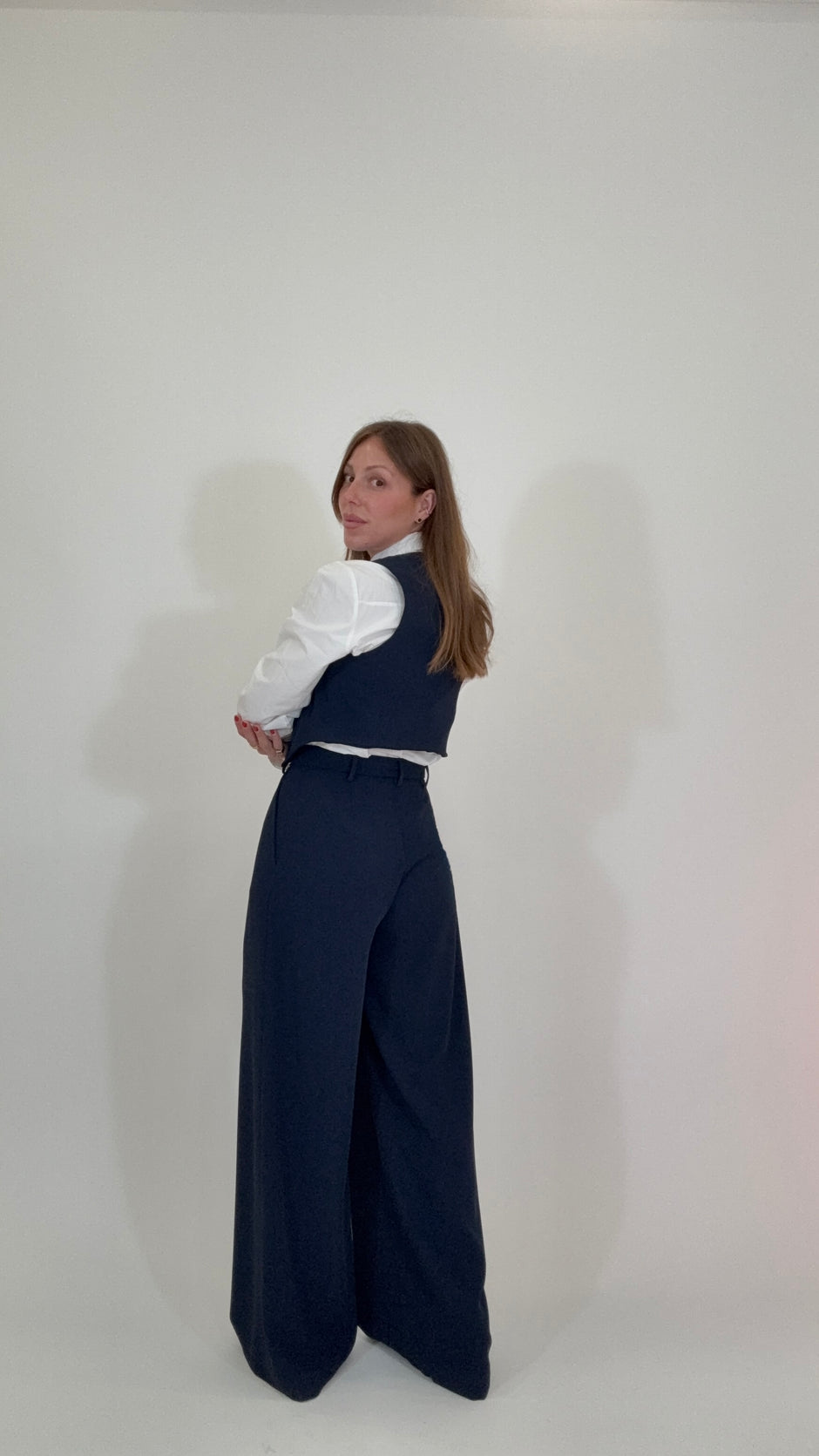 PLEASE Pantaloni Palazzo Blu