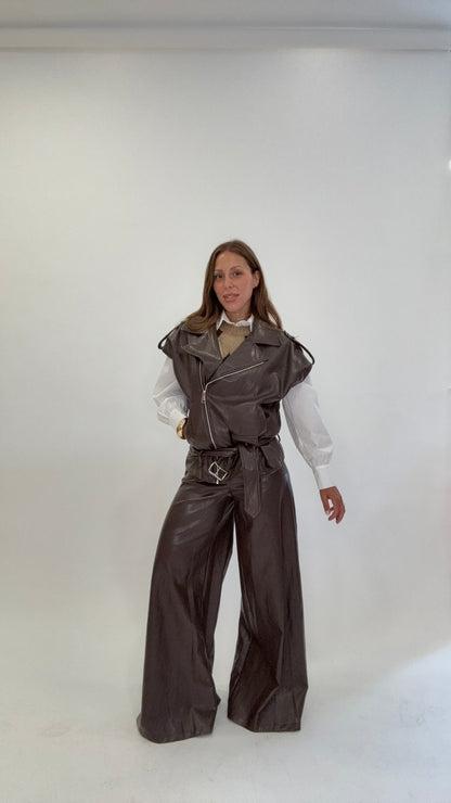 HAVEONE Gilet Nadia ecopelle Moro