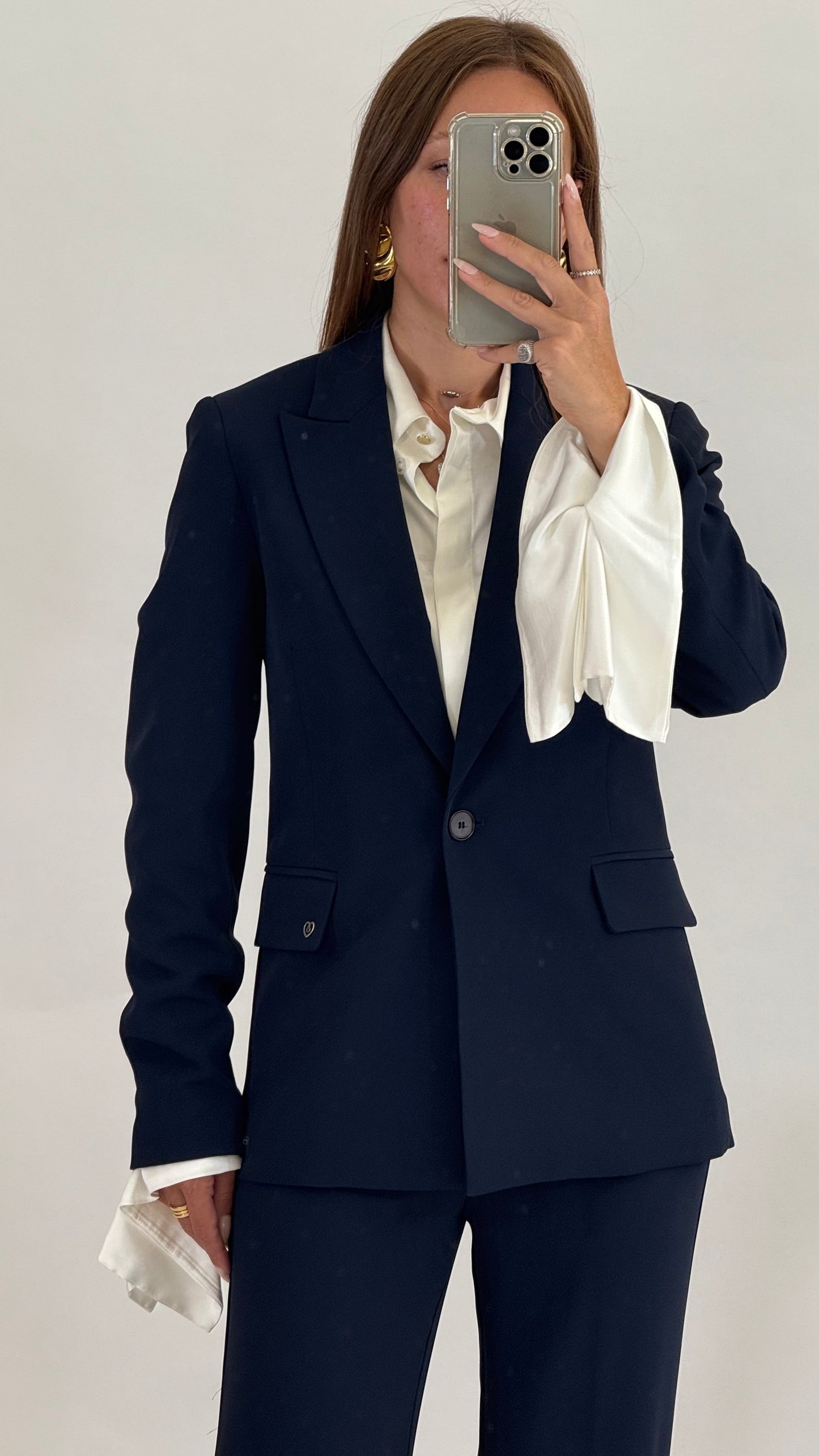 PLEASE Giacca Monopetto Blu Navy