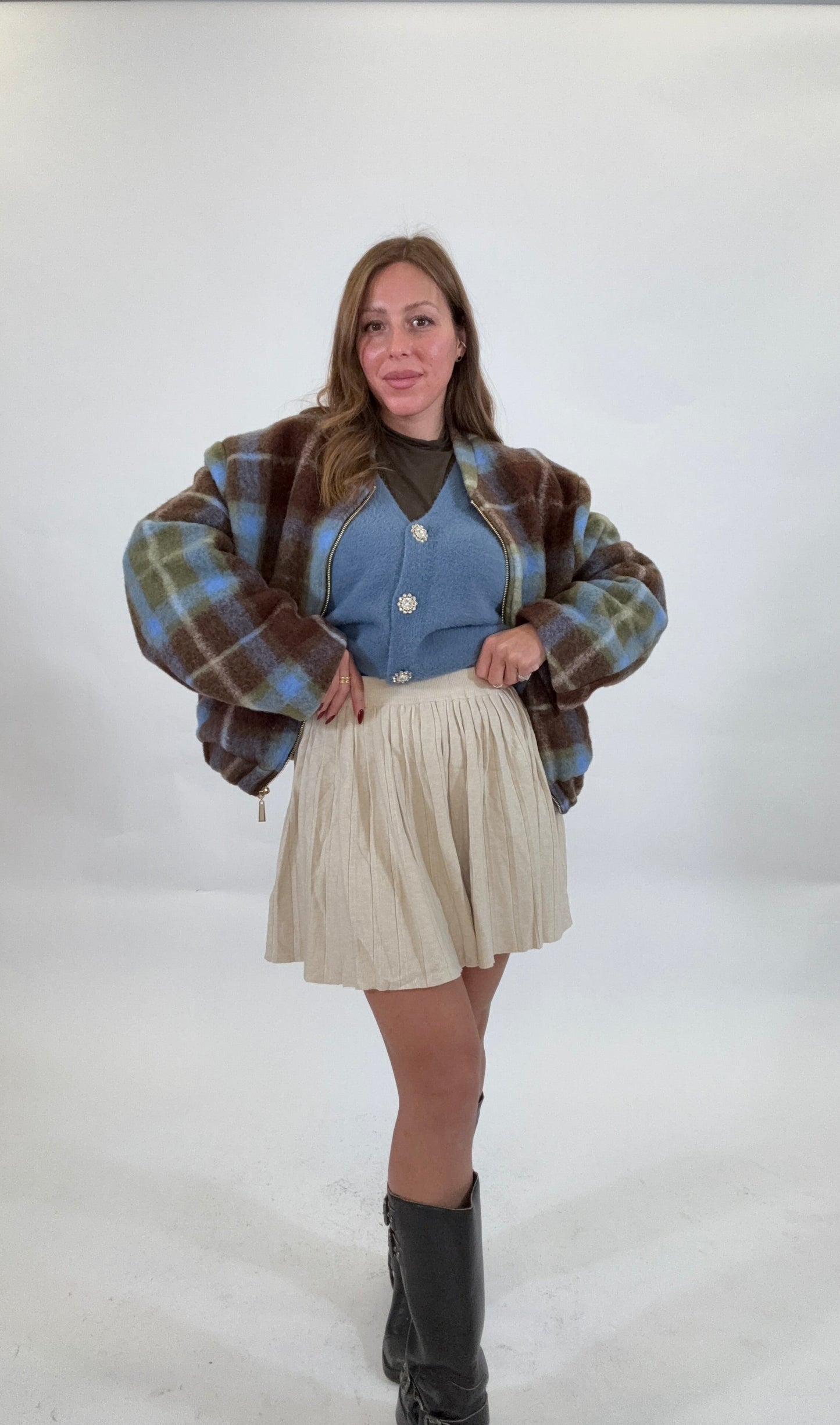 Gonnellina Plissè Crema