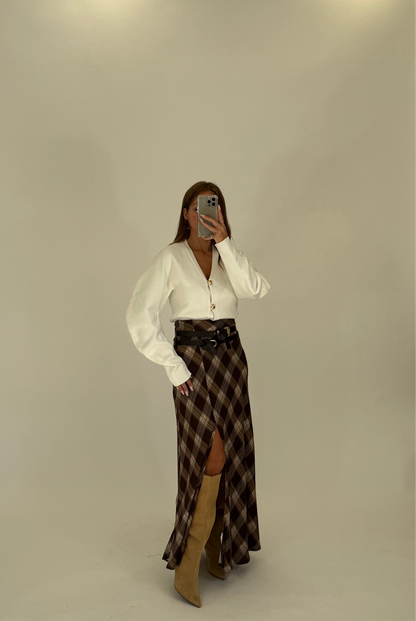 HAVEONE Gonna Tartan Marrone