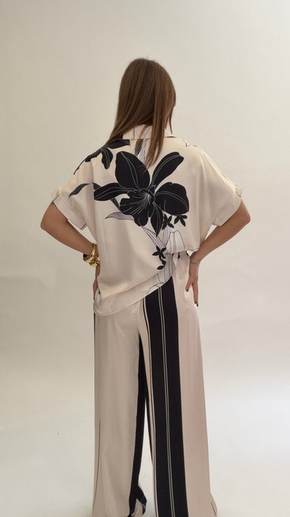 ANONYME Camicia Fiori e Righe