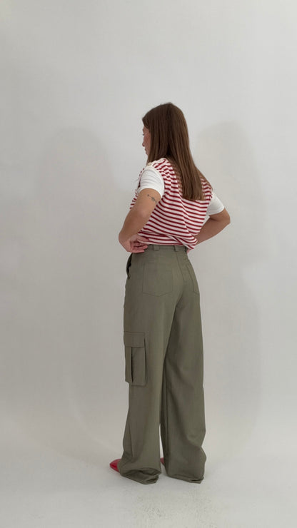 HAVEONE Pantalone Tasconi Militare