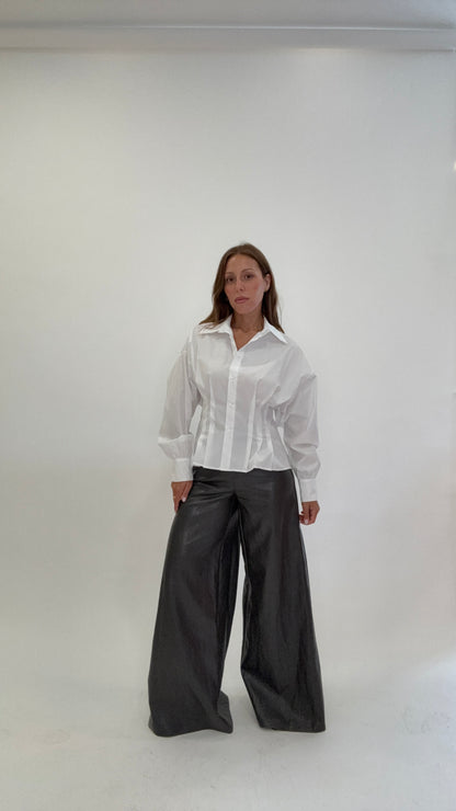 HAVEONE Pantalone Nadia Ecopelle Grigio