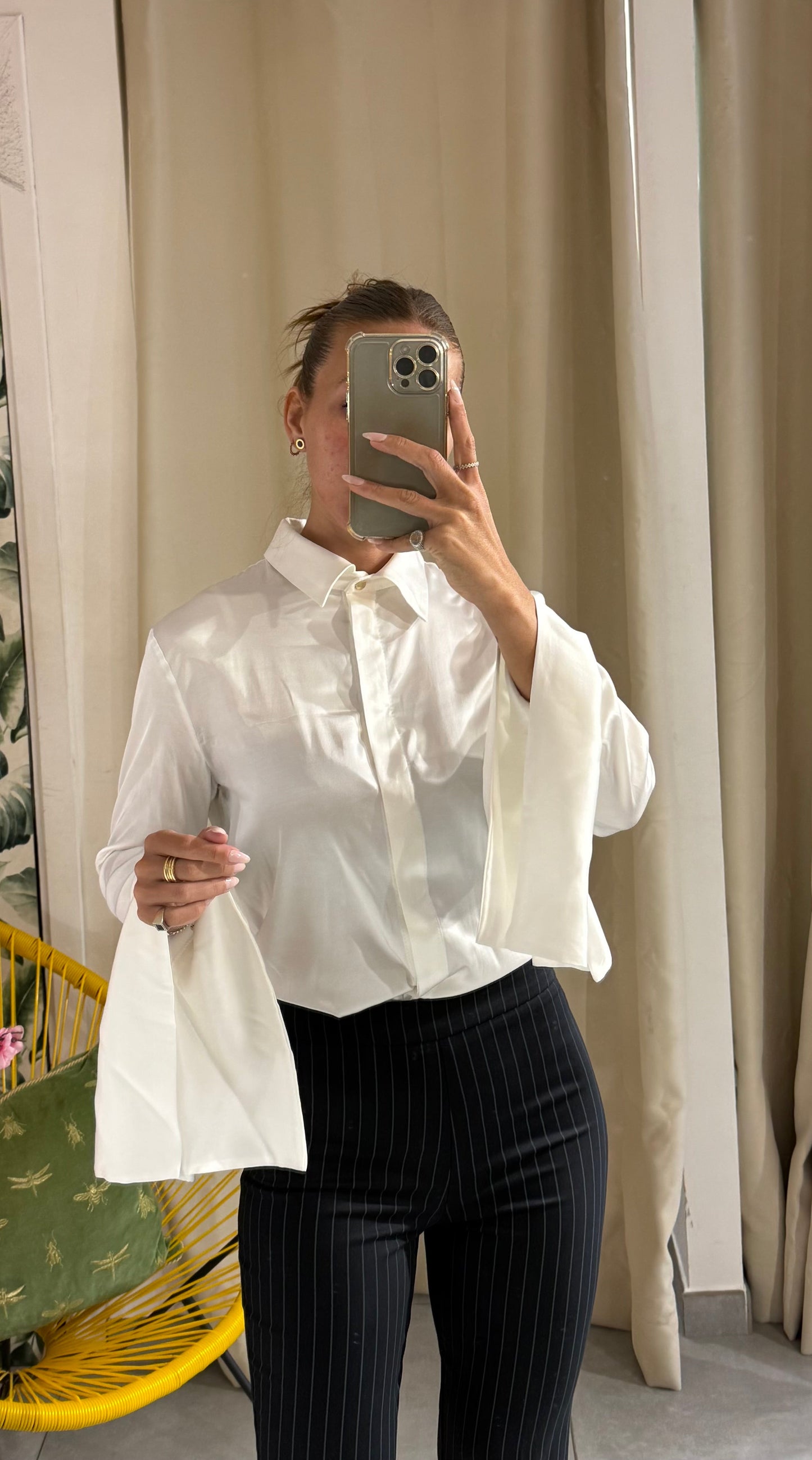 PLEASE Camicia Maniche Svasate