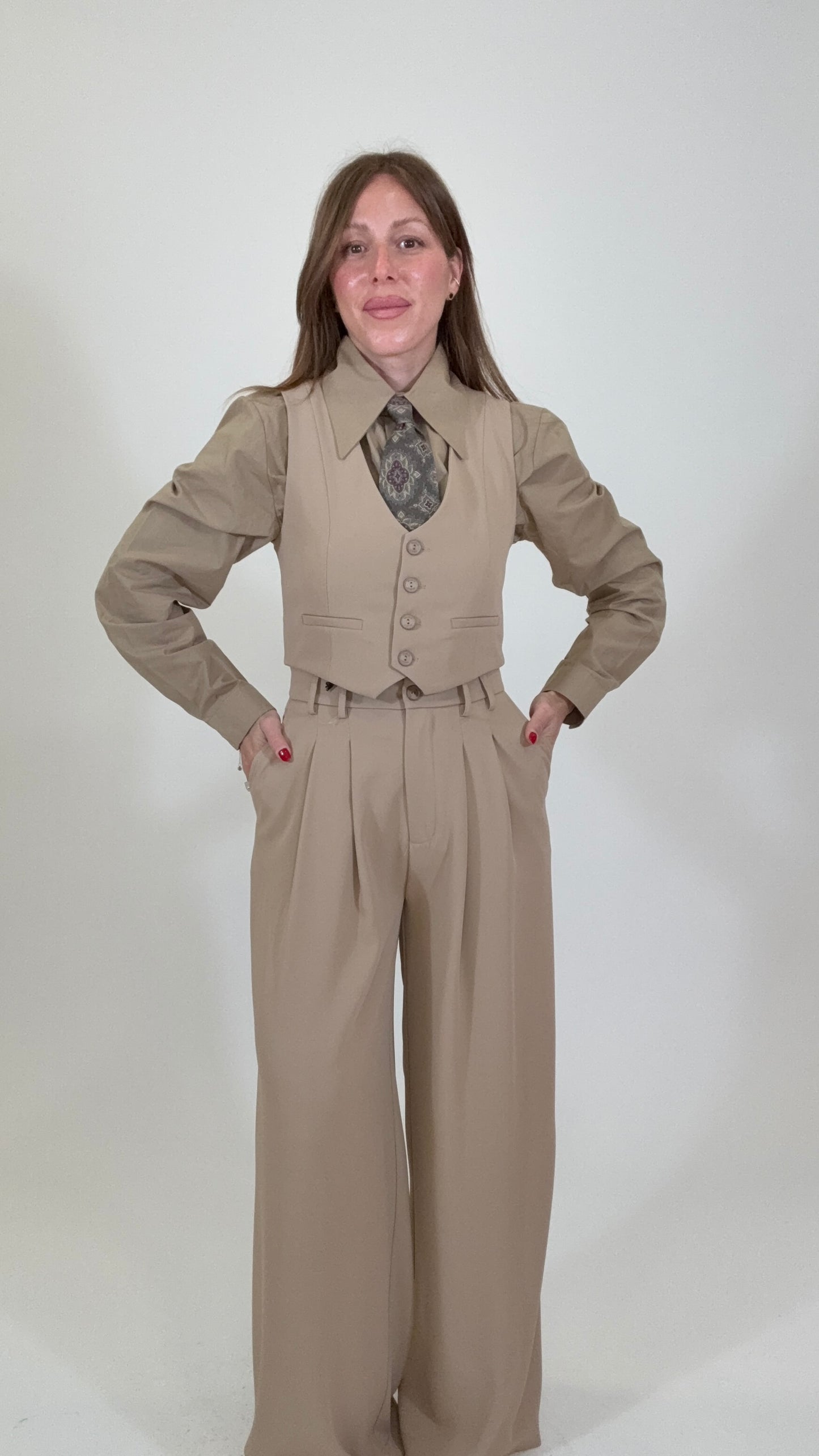 PLEASE Gilet Beige