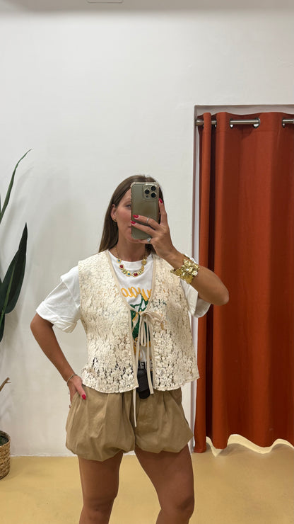 HAVEONE Gilet Pizzo Burro