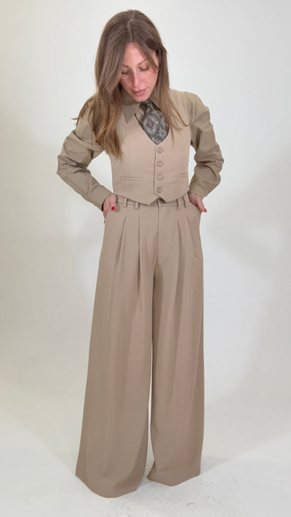 PLEASE Gilet Beige