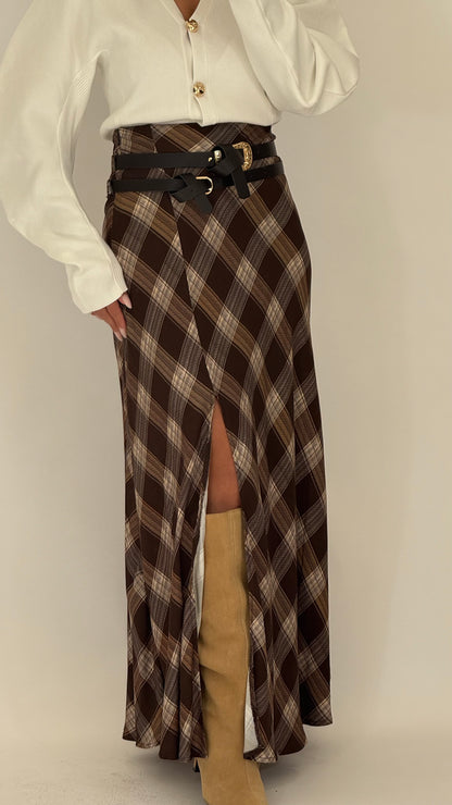 HAVEONE Gonna Tartan Marrone