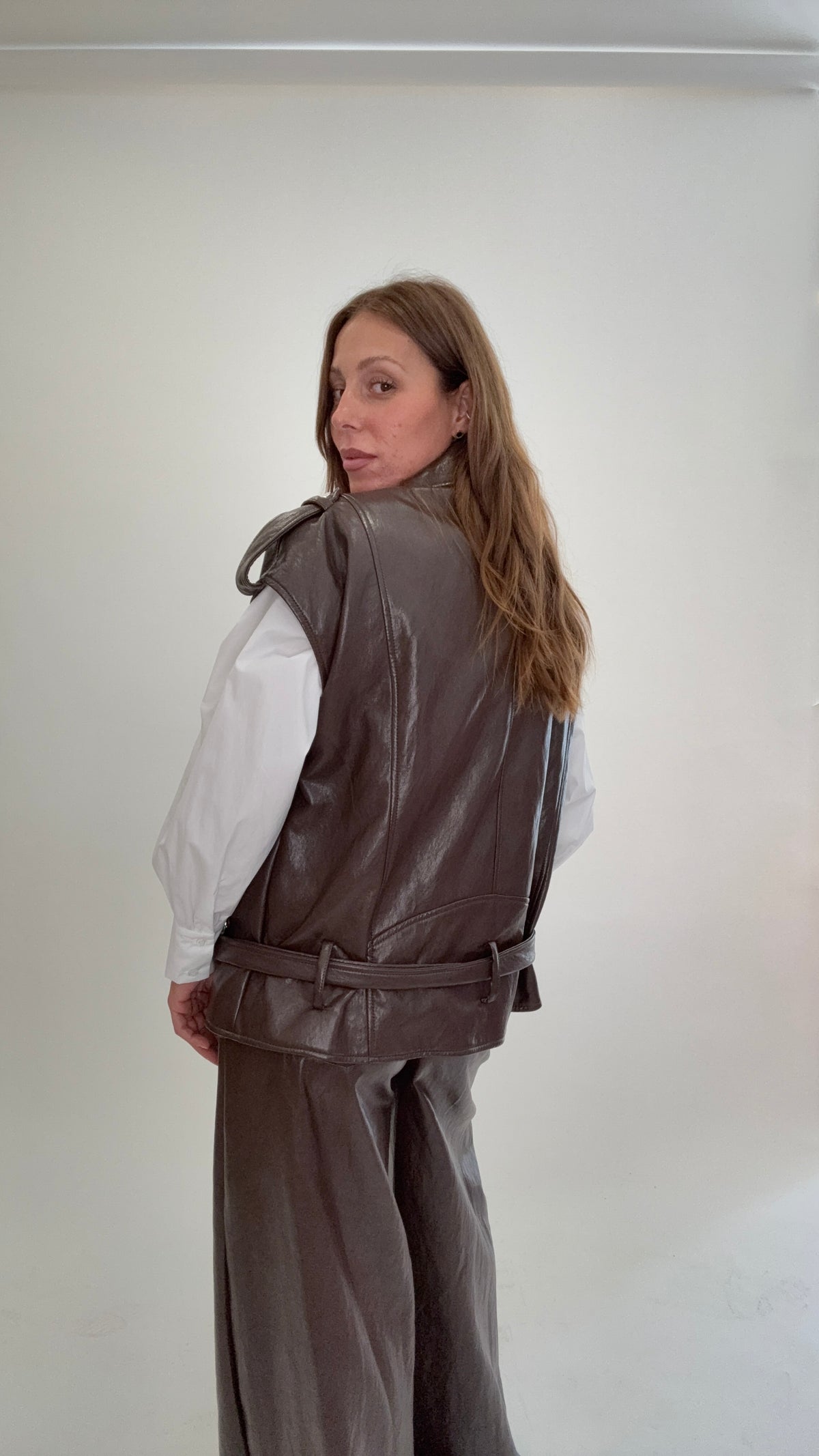 HAVEONE Gilet Nadia ecopelle Moro