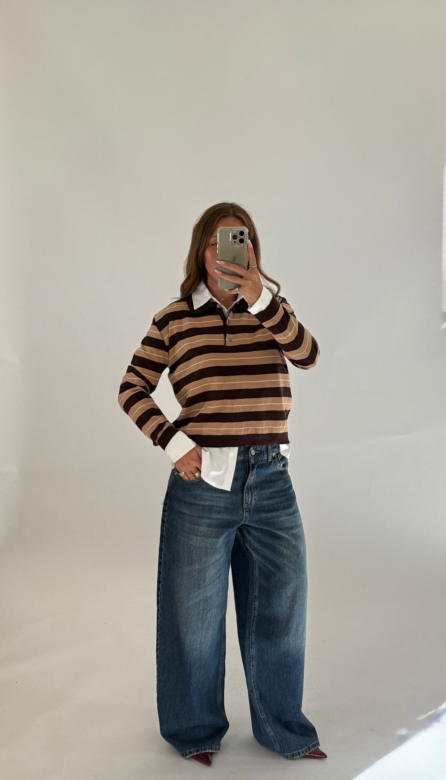 Polo in maglia Brown - Coffe