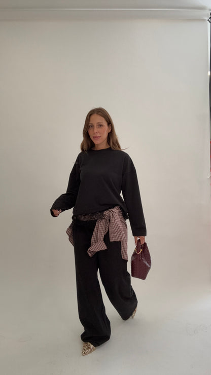 PLEASE Pantalone Tuta Bebe Nero