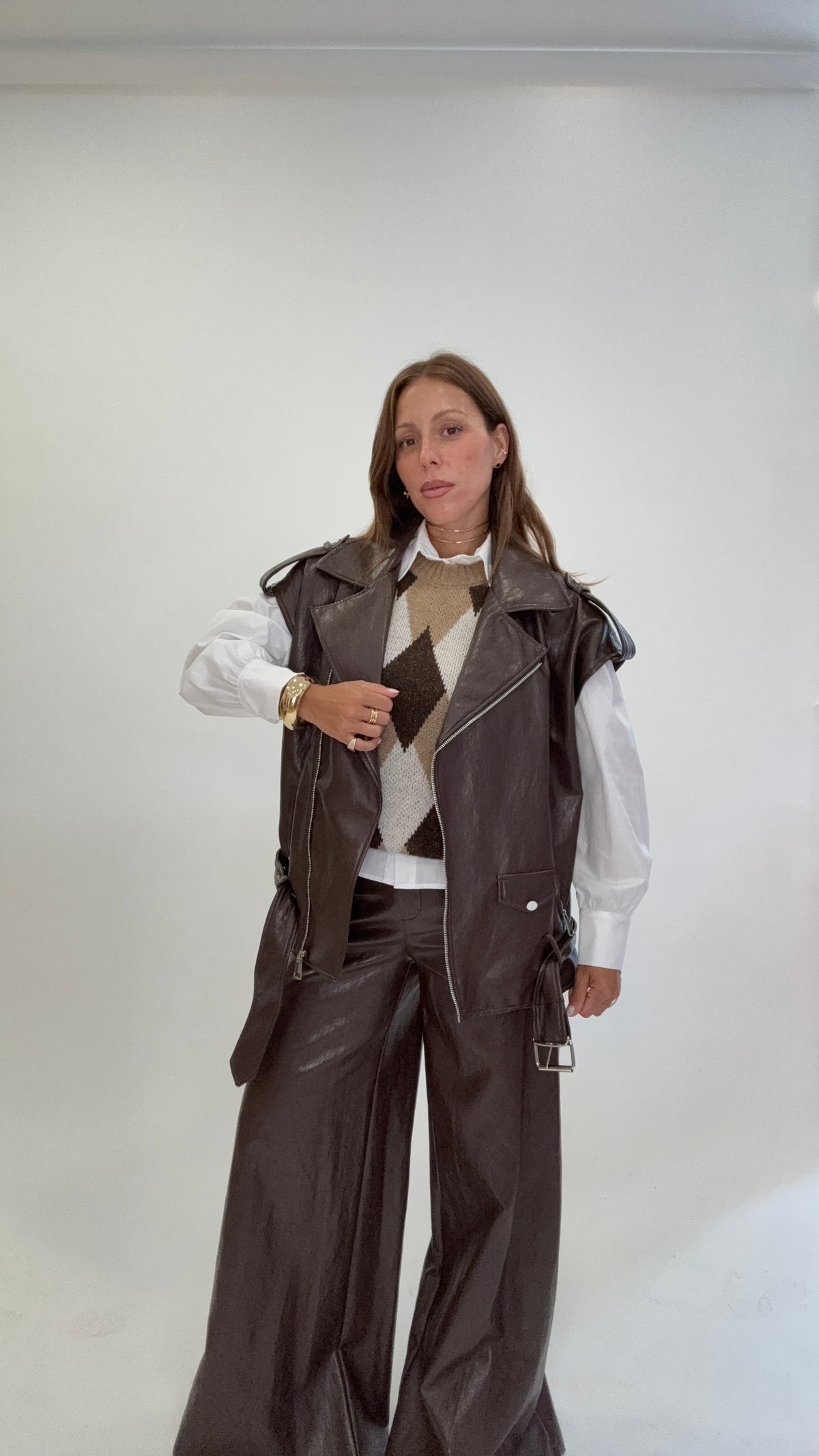 HAVEONE Gilet Nadia ecopelle Moro