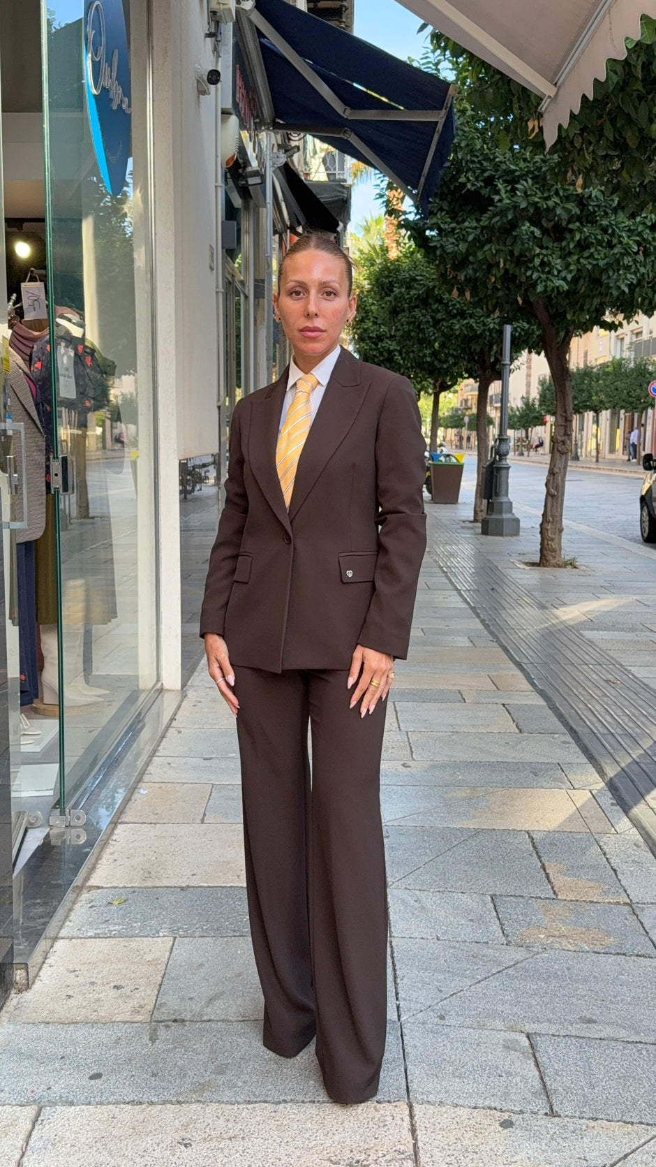 PLEASE Giacca Monopetto Marrone