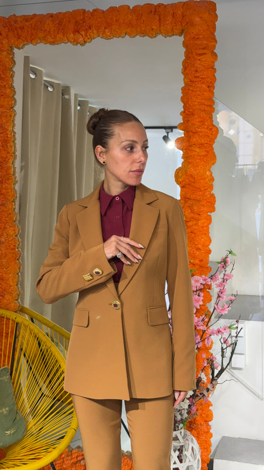 KOSTUMN1 Giacca Monopetto Cammello