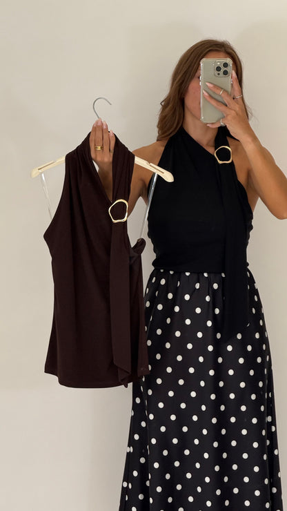 HAVEONE Maglia scollo gioiello